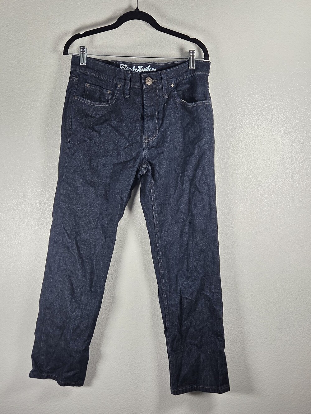 Men's  Size 31/30 Straight Fit Dark Blue Jeans - Flag & Anthem